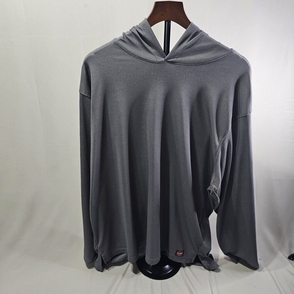 Wrangler Workwear Performance Long Sleeve Sun Protection Hoodie Grey Sz XXL